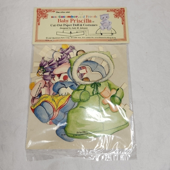 Vintage Cucumber & Friends Baby Priscilla cutout kitty doll - Picture 2 of 5